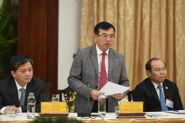 Chủ tịch Tập đoàn Dầu khí Việt Nam Hoàng Quốc Vượng: Cần điều chỉnh cơ chế, chính sách cho khu vực doanh nghiệp nhà nước để dám nghĩ, dám làm. Ảnh: VGP/Quang Hiếu Chủ tịch Tập đoàn Dầu khí Việt Nam Hoàng Quốc Vượng: Cần điều chỉnh cơ chế, chính sách cho khu vực doanh nghiệp nhà nước để dám nghĩ, dám làm. Ảnh: VGP/Quang Hiếu