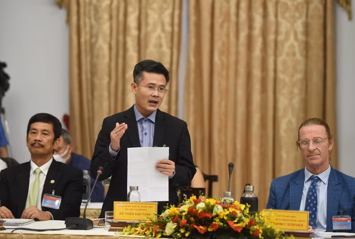 Giảng viên Chương trình giảng dạy kinh tế Fulbright, Tiến sĩ Đỗ Thiên Anh Tuấn: Kinh tế Việt Nam phải do người Việt Nam làm chủ. Ảnh: VGP/Quang Hiếu