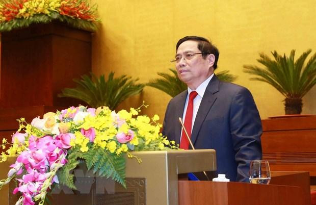 Trưởng Ban Tổ chức Trung ương Phạm Minh Chính giới thiệu, quán triệt chuyên đề: “Báo cáo tổng kết công tác xây dựng Đảng và thi hành Điều lệ Đảng của Ban Chấp hành Trung ương khóa XII tại Đại hội XIII của Đảng.” (Ảnh: Phương Hoa/TTXVN) Trưởng Ban Tổ chức Trung ương Phạm Minh Chính giới thiệu, quán triệt chuyên đề: “Báo cáo tổng kết công tác xây dựng Đảng và thi hành Điều lệ Đảng của Ban Chấp hành Trung ương khóa XII tại Đại hội XIII của Đảng.” (Ảnh: Phương Hoa/TTXVN)
