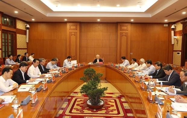 Tổng Bí thư, Chủ tịch nước Nguyễn Phú Trọng phát biểu chỉ đạo cuộc họp. (Ảnh: Trí Dũng/TTXVN)