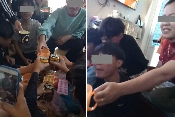 Cô giáo cùng học trò uống bia và quay clip ở Thanh Hóa bị phạt 7,5 triệu đồng. Ảnh cắt từ clip/Vietnamnet.vn Cô giáo cùng học trò uống bia và quay clip ở Thanh Hóa bị phạt 7,5 triệu đồng. Ảnh cắt từ clip/Vietnamnet.vn