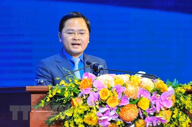 Ông Nguyễn Anh Tuấn, Ủy viên Ban Chấp hành Trung ương Đảng, Bí thư thứ nhất Ban Chấp hành Trung ương Đoàn. (Ảnh: Minh Đức/TTXVN)