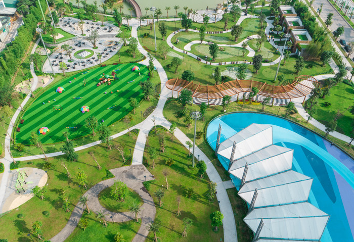 Công viên thể thao nằm gần dự án đã đi vào hoạt động.