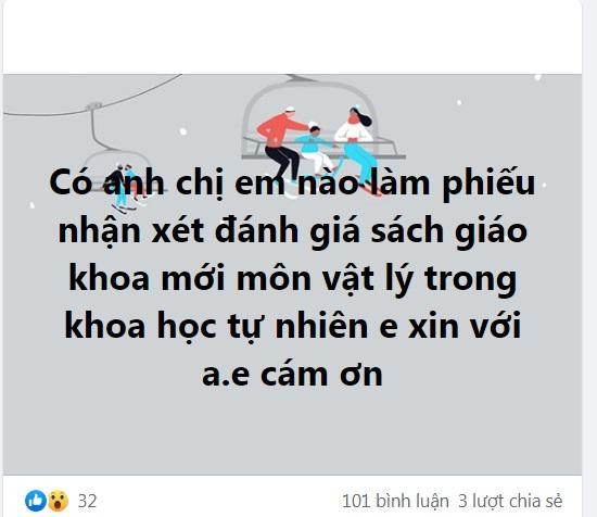 Cứ xin là có ngay nhận xét, đánh giá sách giáo khoa. (Ảnh chụp màn hình) Cứ xin là có ngay nhận xét, đánh giá sách giáo khoa. (Ảnh chụp màn hình)