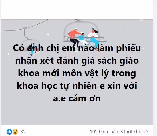 Cứ xin là có ngay nhận xét, đánh giá sách giáo khoa. (Ảnh chụp màn hình)