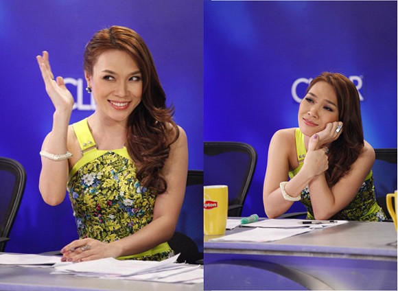 Cách mix tóc thông minh của nữ giám khảo đáng để các thí sinh Vietnam Idol 2012 học hỏi. Cách mix tóc thông minh của nữ giám khảo đáng để các thí sinh Vietnam Idol 2012 học hỏi.