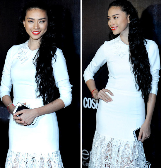 Bộ váy trắng thiết kế kín đáo vừa phải mà lại khơi gợi vẻ sexy của Ngô Thanh Vân Bộ váy trắng thiết kế kín đáo vừa phải mà lại khơi gợi vẻ sexy của Ngô Thanh Vân