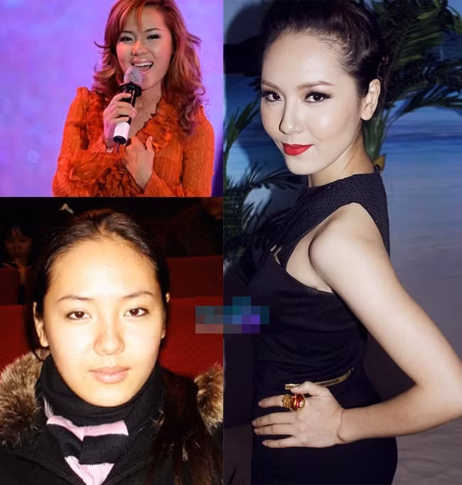 Phải công nhận rằng chiếc mũi "sơ khai" khiến gương mặt Phương Linh quê mùa hơn hẳn. Nhưng dường như chiếc mũi mới có phần cao quá đà lại khiến cô trông như một con búp bê vô hồn.