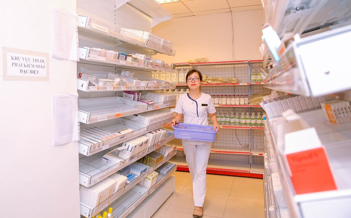 Tại Bệnh viện Vinmec Times City, thuốc được bảo quản trong các điều kiện chuẩn quốc tế về nhiệt độ, độ ẩm để đảm bảo chất lượng thuốc đến người bệnh.