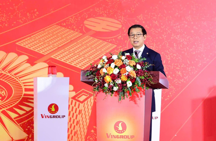 Ông Nguyễn Việt Quang - Phó Chủ tịch Hội đồng Quản trị kiêm Tổng giám đốc Tập đoàn Vingroup phát biểu giới thiệu Trung tâm Hội chợ Triển lãm Quốc gia A4 (6).jpg