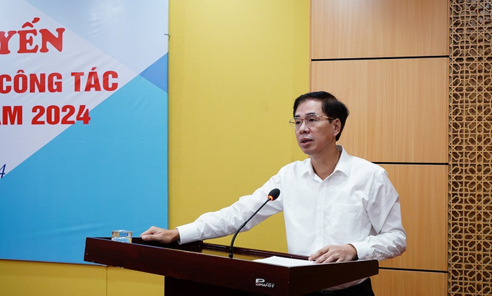 Phó Tổng Giám đốc Bảo hiểm xã hội Việt Nam Đào Việt Ánh. PTGĐ Đào Việt Ánh phát biểu khai mạc hội nghị.JPG
