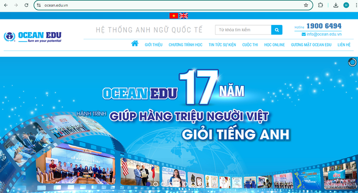 Hệ thống Anh ngữ Quốc tế Ocean Edu khẳng định thương hiệu này chỉ truyền thông trên các kênh chính thống do Ocean Edu mở và quản trị. ocean edu 2.png