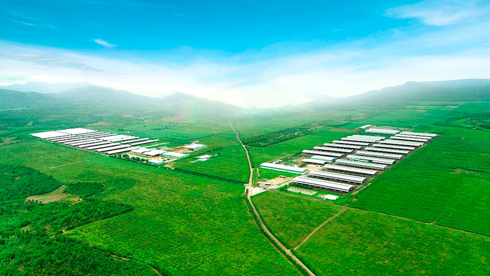Trang trại NutiMilk nhìn từ trên cao