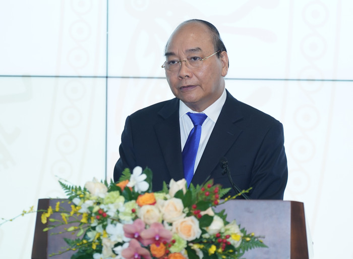 Thủ tướng Nguyễn Xuân Phúc phát biểu tại lễ khai trương. (Ảnh: VGP/Quang Hiếu)