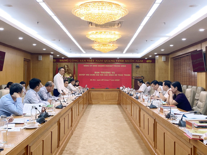 Ban Thường vụ Đảng ủy Khối Doanh nghiệp Trung ương duyệt nội dung Đại hội Đảng bộ Tập đoàn. Ban Thường vụ Đảng ủy Khối Doanh nghiệp Trung ương duyệt nội dung Đại hội Đảng bộ Tập đoàn.