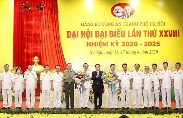 Đại tướng Tô Lâm, Ủy viên Bộ Chính trị, Bí thư Đảng ủy Công an Trung ương, Bộ trưởng Bộ Công an phát biểu. (Ảnh: Doãn Tấn/TTXVN)