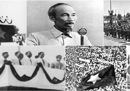 Ngày 2/9/1945, tại Quảng trường Ba Đình, Thủ đô Hà Nội, Hồ Chủ tịch đọc bản Tuyên ngôn Độc lập, khai sinh nước Việt Nam Dân chủ cộng hòa (nay là Cộng hòa Xã hội chủ nghĩa Việt Nam). Ngày 2/9/1945, tại Quảng trường Ba Đình, Thủ đô Hà Nội, Hồ Chủ tịch đọc bản Tuyên ngôn Độc lập, khai sinh nước Việt Nam Dân chủ cộng hòa (nay là Cộng hòa Xã hội chủ nghĩa Việt Nam).