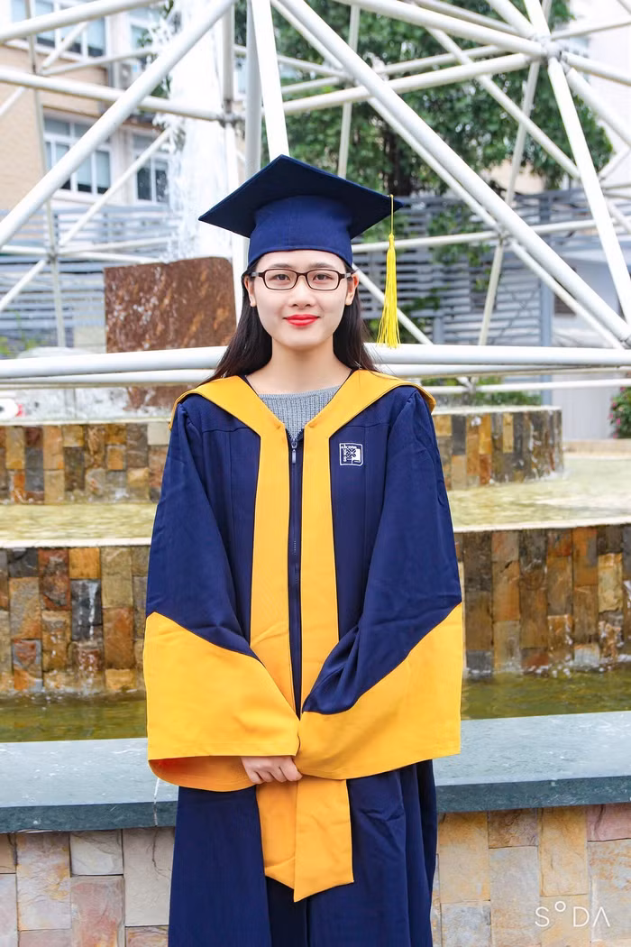 Vũ Thị Hồng Nhung trở thành thủ khoa đầu ra của Trường Đại học Xây dựng năm 2020. (Ảnh: Nhân vật cung cấp)