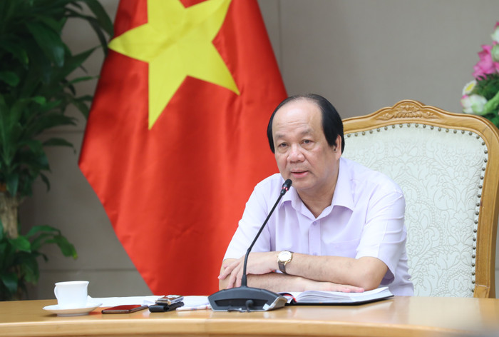 Bộ trưởng, Chủ nhiệm Văn phòng Chính phủ Mai Tiến Dũng, Tổ trưởng Tổ công tác của Thủ tướng phát biểu tại buổi làm việc. (Ảnh: VGP/Quang Thương) Bộ trưởng, Chủ nhiệm Văn phòng Chính phủ Mai Tiến Dũng, Tổ trưởng Tổ công tác của Thủ tướng phát biểu tại buổi làm việc. (Ảnh: VGP/Quang Thương)