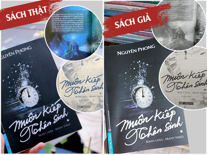 So sánh cuốn sách "Muôn kiếp nhân sinh" bản nhật và bản giả So sánh cuốn sách "Muôn kiếp nhân sinh" bản nhật và bản giả