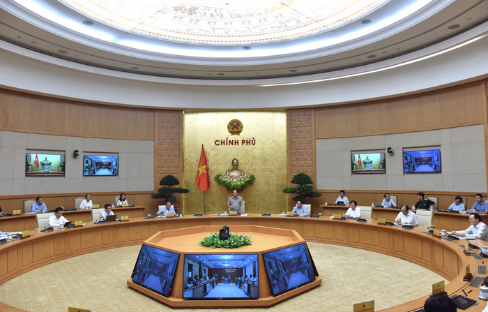 Quang cảnh cuộc họp tại đầu cầu Trụ sở Chính phủ. Ảnh: VGP/Quang Hiếu. Quang cảnh cuộc họp tại đầu cầu Trụ sở Chính phủ. Ảnh: VGP/Quang Hiếu.