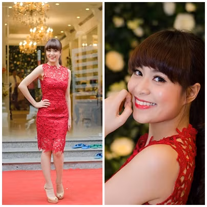 Chiếc váy ren tinh tế, tóc mái bằng và vẻ ngoài rạng rỡ này đã khiến Hoàng Thùy Linh xinh đẹp và quyến rũ hơn bao giờ hết.