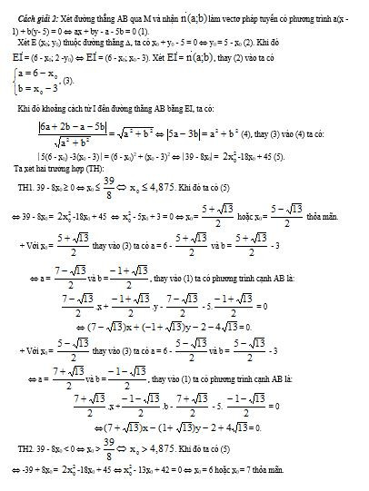 Cách giải 2 tuy dài hơn nhưng đưa ra được kết quả. (Xem thêm ảnh dưới) Cách giải 2 tuy dài hơn nhưng đưa ra được kết quả. (Xem thêm ảnh dưới)