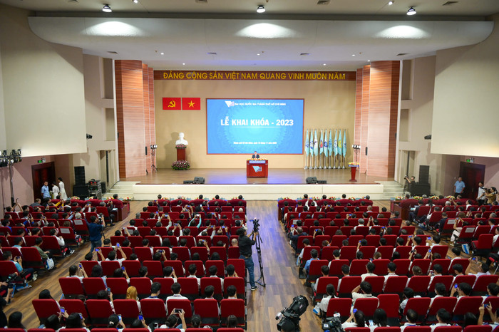 Lễ khai khóa năm 2023 tại Đại học Quốc gia Thành phố Hồ Chí Minh (ảnh: CTV) Lễ khai khóa năm 2023 tại Đại học Quốc gia Thành phố Hồ Chí Minh (ảnh: CTV)