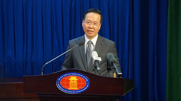 Chủ tịch nước Võ Văn Thưởng phát biểu tại buổi làm việc (ảnh: V.D) Chủ tịch nước Võ Văn Thưởng phát biểu tại buổi làm việc (ảnh: V.D)