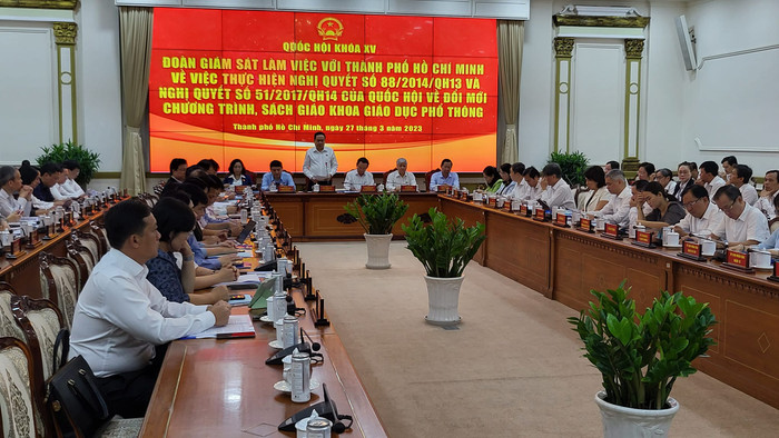 Toàn cảnh buổi làm việc của Phó Chủ tịch thường trực Quốc hội với lãnh đạo Thành phố Hồ Chí Minh sáng 27/3 (ảnh: P.L) Toàn cảnh buổi làm việc của Phó Chủ tịch thường trực Quốc hội với lãnh đạo Thành phố Hồ Chí Minh sáng 27/3 (ảnh: P.L)
