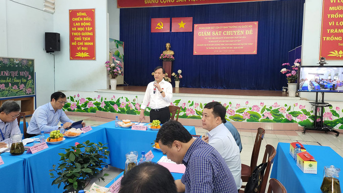 Ông Phan Viết Lượng - Phó Chủ nhiệm Ủy ban Văn hóa, Giáo dục của Quốc hội phát biểu kết luận (ảnh: P.L) Ông Phan Viết Lượng - Phó Chủ nhiệm Ủy ban Văn hóa, Giáo dục của Quốc hội phát biểu kết luận (ảnh: P.L)