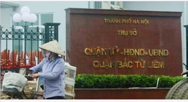 Trụ sở Quận ủy Bắc Từ Liêm (Ảnh LM)