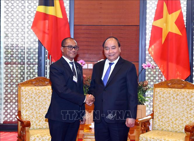 Thủ tướng Nguyễn Xuân Phúc tiếp ông Dionisio Babo Soares, Bộ trưởng Bộ Hợp tác và Ngoại giao Timor Leste. Ảnh: Thống Nhất/TTXVN Thủ tướng Nguyễn Xuân Phúc tiếp ông Dionisio Babo Soares, Bộ trưởng Bộ Hợp tác và Ngoại giao Timor Leste. Ảnh: Thống Nhất/TTXVN