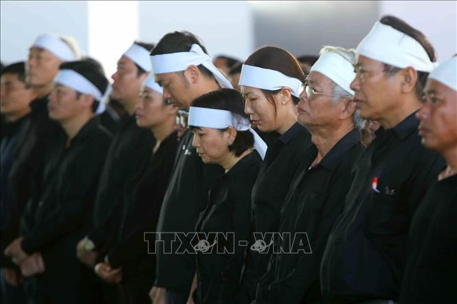 Đại diện gia đình tại lễ viếng Chủ tịch nước Trần Đại Quang.