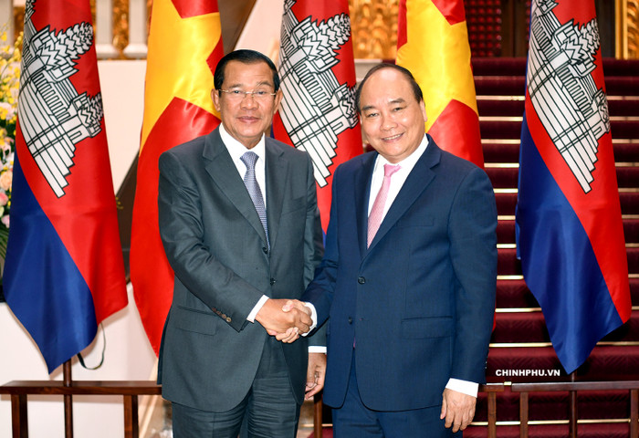 Thủ tướng Nguyễn Xuân Phúc tiếp Thủ tướng Campuchia Samdech Techo Hun Sen. Ảnh: VGP/Quang Hiếu Thủ tướng Nguyễn Xuân Phúc tiếp Thủ tướng Campuchia Samdech Techo Hun Sen. Ảnh: VGP/Quang Hiếu