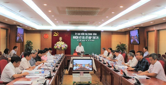 Từ ngày 10/9 đến ngày 12/9/2018, tại Hà Nội, Ủy ban Kiểm tra Trung ương đã họp kỳ 29. Ảnh: Ubkttw.vn Từ ngày 10/9 đến ngày 12/9/2018, tại Hà Nội, Ủy ban Kiểm tra Trung ương đã họp kỳ 29. Ảnh: Ubkttw.vn