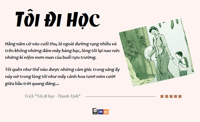 Tôi đi học