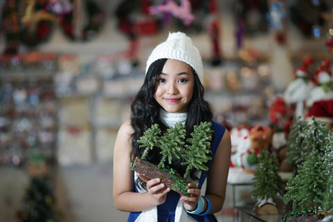 Cô hào hứng lựa chọn những món đồ xinh xắn và chia sẻ, sẽ tự tay trang trí nhà cửa thật đẹp cho mùa Giáng sinh này.