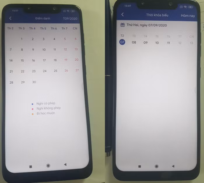 Hình ảnh phụ huynh Trường Tiểu học Quan Hoa chụp lại khi đăng nhập vào phần mềm sổ liên lạc thông minh Hà Nội SmartCity nhưng lại không có thông tin gì. Ảnh: PHCC.