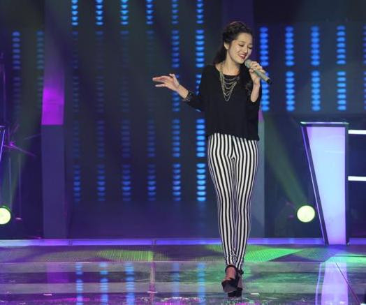 Trong vòng thi đối mặt của The Voice, cô nàng Bảo Anh xinh đẹp đã diện một chiếc quần kẻ sọc vô cùng ấn tượng. Nó giúp đôi chân thon dài của Bảo Anh thêm phần lôi cuốn và gợi cảm. Trong vòng thi đối mặt của The Voice, cô nàng Bảo Anh xinh đẹp đã diện một chiếc quần kẻ sọc vô cùng ấn tượng. Nó giúp đôi chân thon dài của Bảo Anh thêm phần lôi cuốn và gợi cảm.