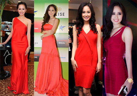 Thúy tạo sự sang trọng cho phong cách của mình bằng việc chọn những trang phục đơn sắc. Tất nhiên, chúng thường là những màu mạnh để cô nổi bật tại các sự kiện vốn luôn đầy ắp các mỹ nhân.