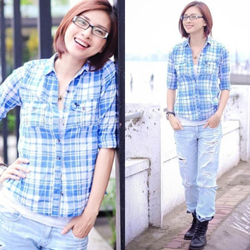 Cũng có lúc người đẹp lại diện style bụi bặm thế này