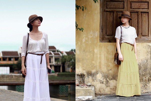 Trang phục dạo phố với maxi lãng mạn