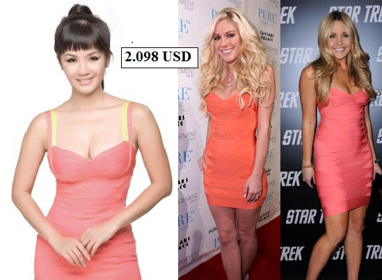 Hồng Nhung liên tục đụng đồ với hàng loạt ngôi sao nổi tiếng tại Hollywood