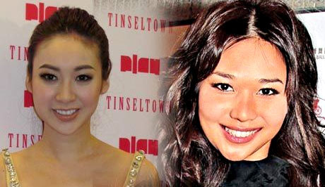 Gương mặt Trang Tư Mẫn bên to, bên bé.