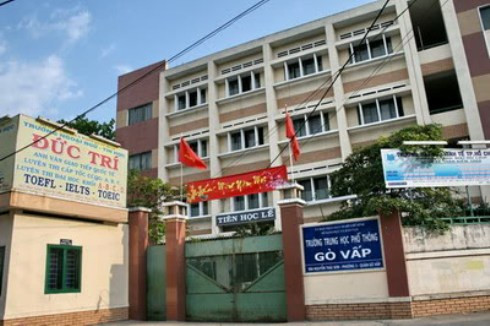 Trường THPT Gò Vấp, đường Nguyễn Thái Sơn, quận Gò Vấp (ảnh minh họa) Trường THPT Gò Vấp, đường Nguyễn Thái Sơn, quận Gò Vấp (ảnh minh họa)