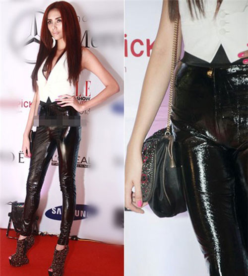 Hoàng Yến với đôi chân gầy hoàn toàn có thể yên tâm với quần da Hoàng Yến với đôi chân gầy hoàn toàn có thể yên tâm với quần da