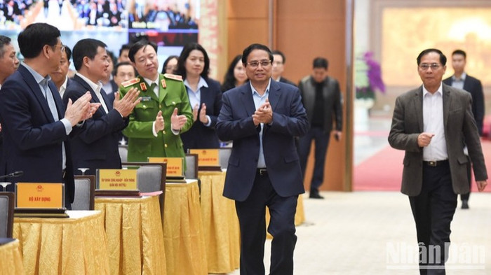 Thủ tướng Phạm Minh Chính tới dự và chủ trì Phiên họp lần thứ nhất Ban Chỉ đạo. (Ảnh: Trần Hải) Thủ tướng Phạm Minh Chính tới dự và chủ trì Phiên họp lần thứ nhất Ban Chỉ đạo. (Ảnh: Trần Hải)
