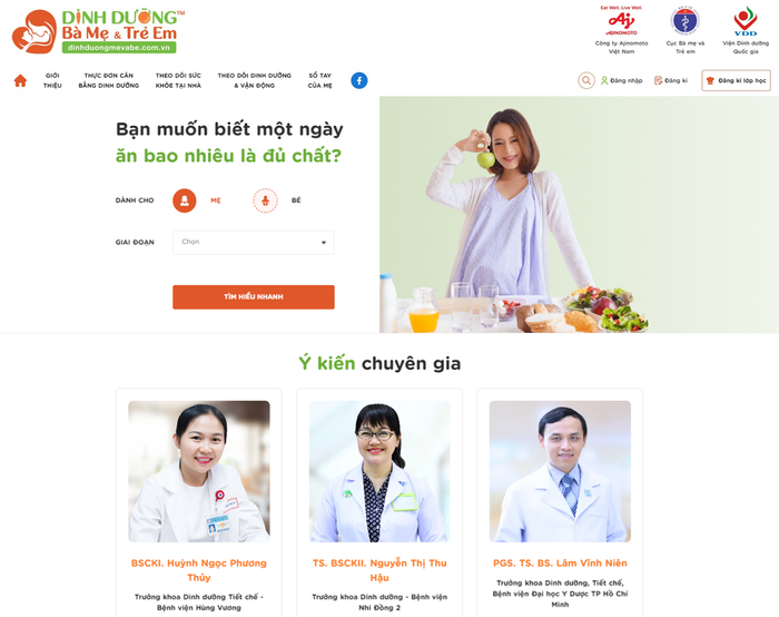 Công cụ cung cấp kiến thức khoa học về dinh dưỡng từ các chuyên gia uy tín. aji2.png