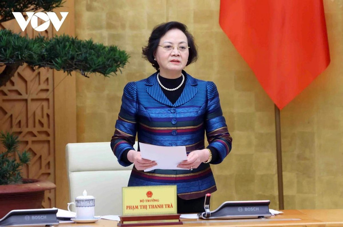 Bộ trưởng Bộ Nội vụ Phạm Thị Thanh Trà phát biểu tại phiên họp. Bộ trưởng Bộ Nội vụ Phạm Thị Thanh Trà phát biểu tại phiên họp.